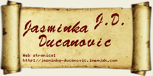 Jasminka Ducanović vizit kartica
